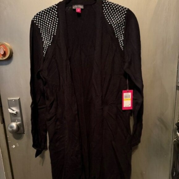 Studded Shoulder Open Front Cardigan - NWT - Picture 3 of 16